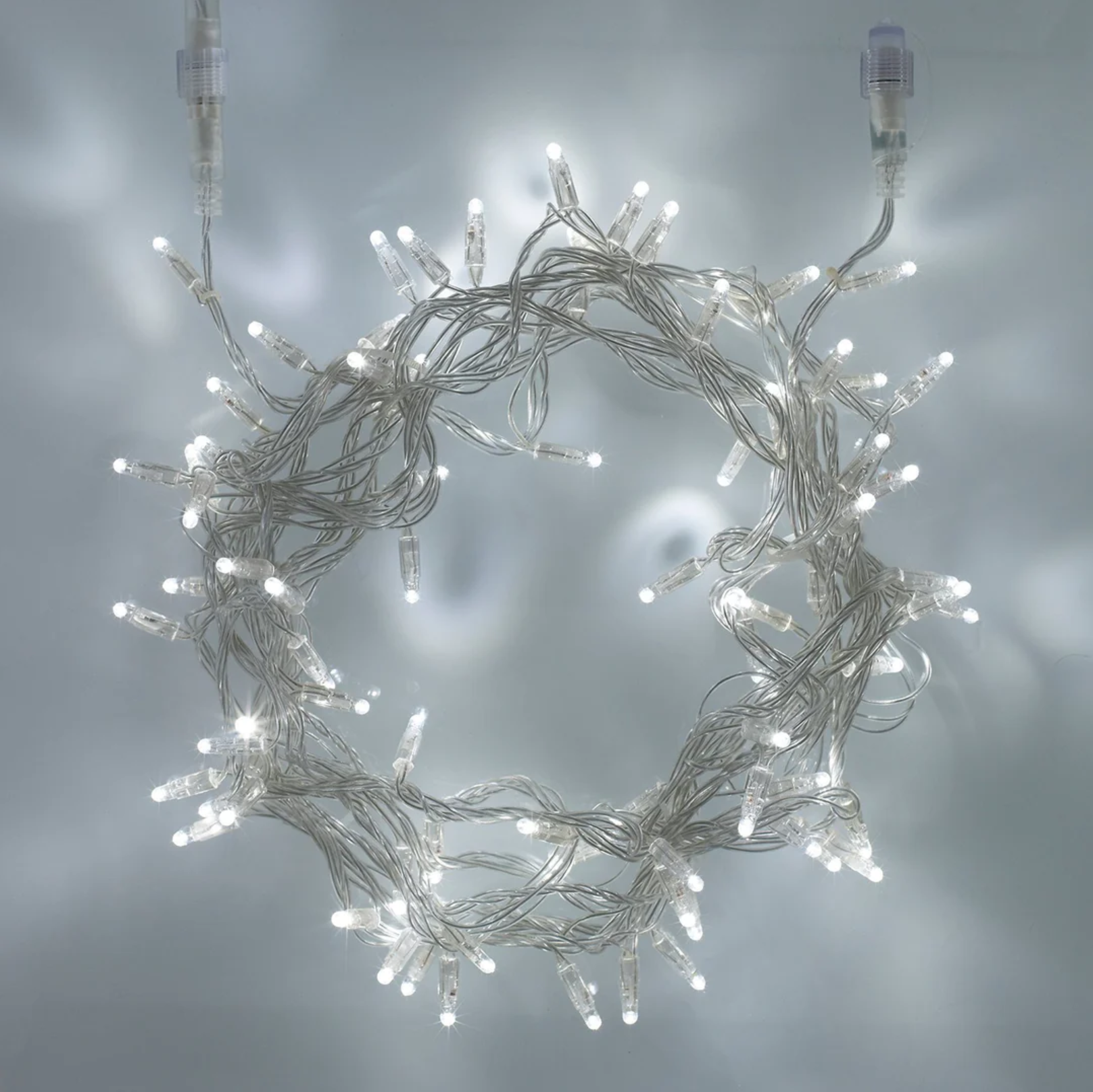 LED Outdoor Fairy Lights 100 Ice Cool White with Clear Cable - 10m Linkable