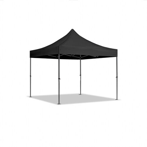 Medium Square Black/Grey Gazebo (3m x 3m)