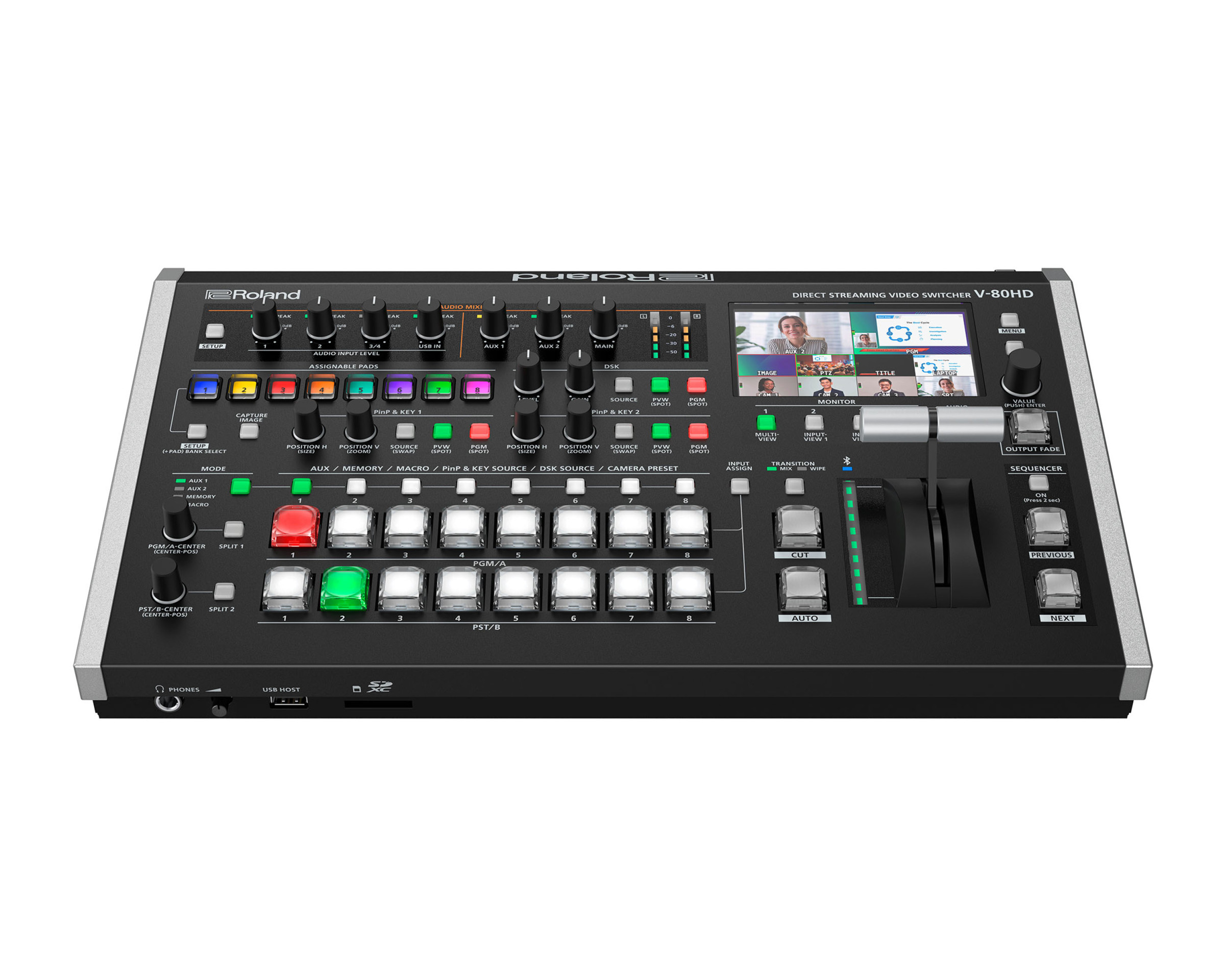 Roland V-80HD Streaming Video Switcher with 28Ch Digital Audio Mixer