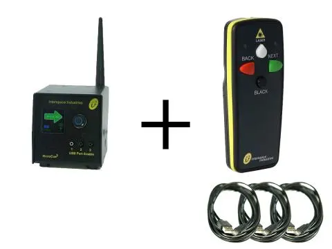 Interspace MC3-L3 MicroCue3 3 USB Cueing System (Clicker/ Slide Advancer) with 1 x 3-Button Handset inc. Laser