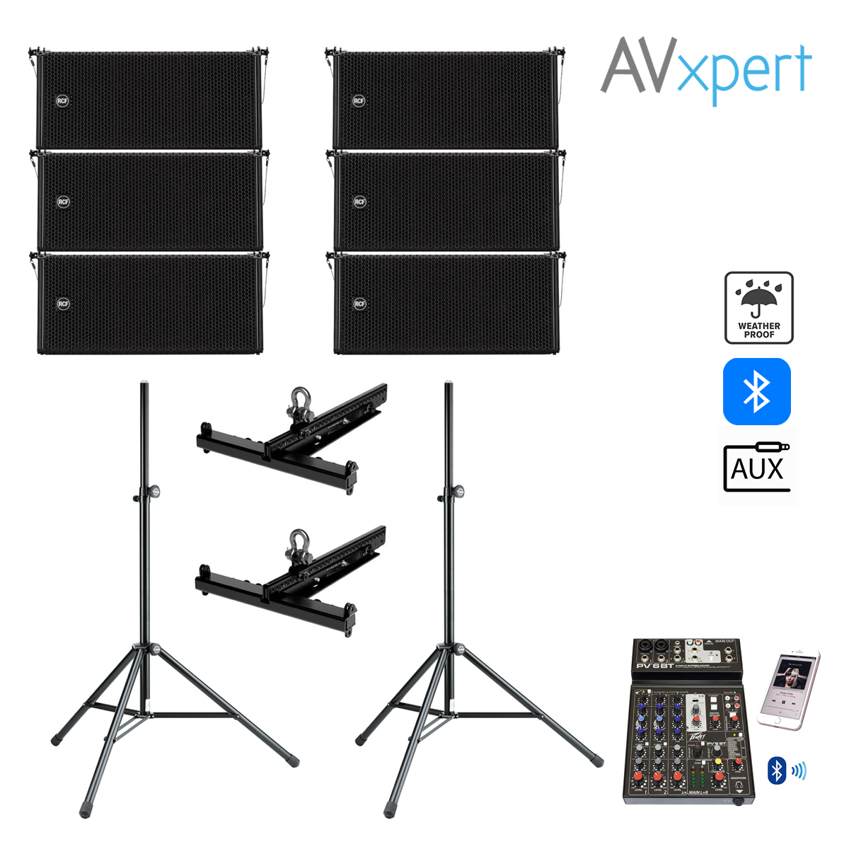 RCF HDL 6-A Line Array Sound System Package (3-a-Side)
