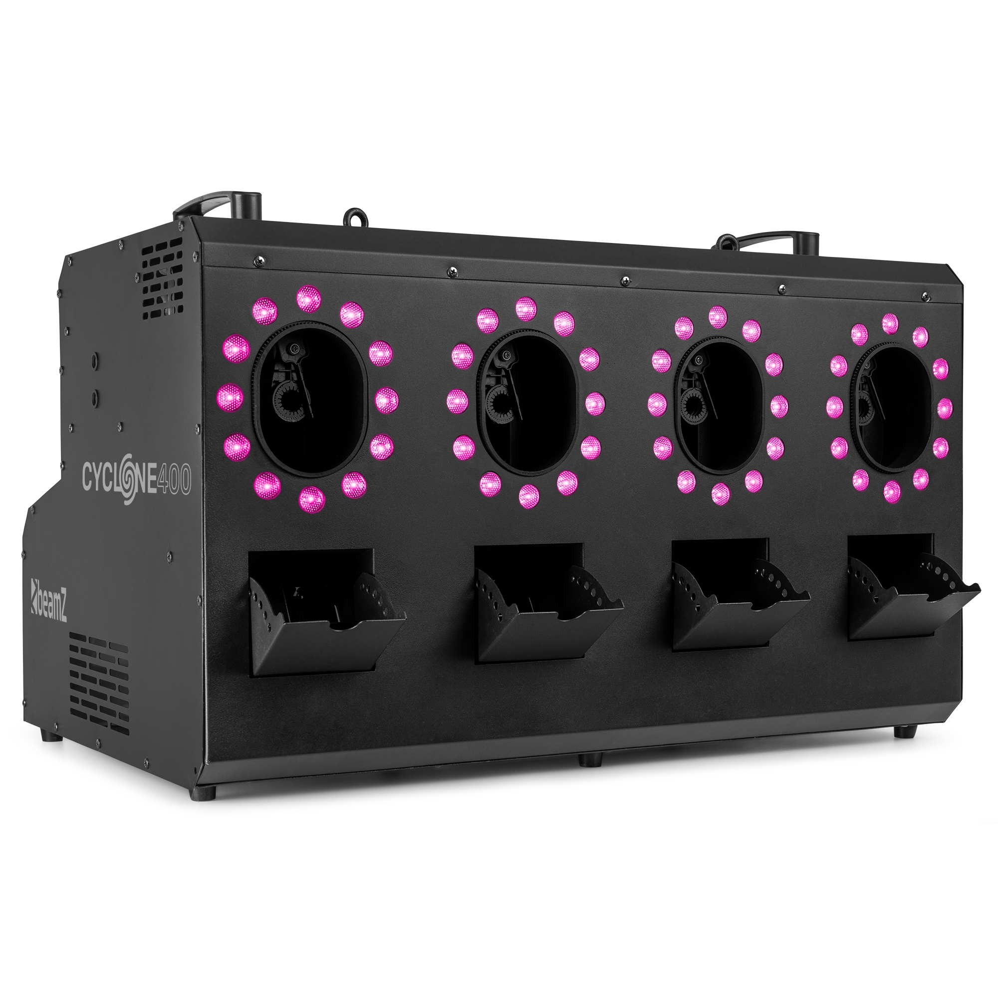 BeamZ Cyclone400 Professional Smoke Bubble Machine with RGBW LED Lights