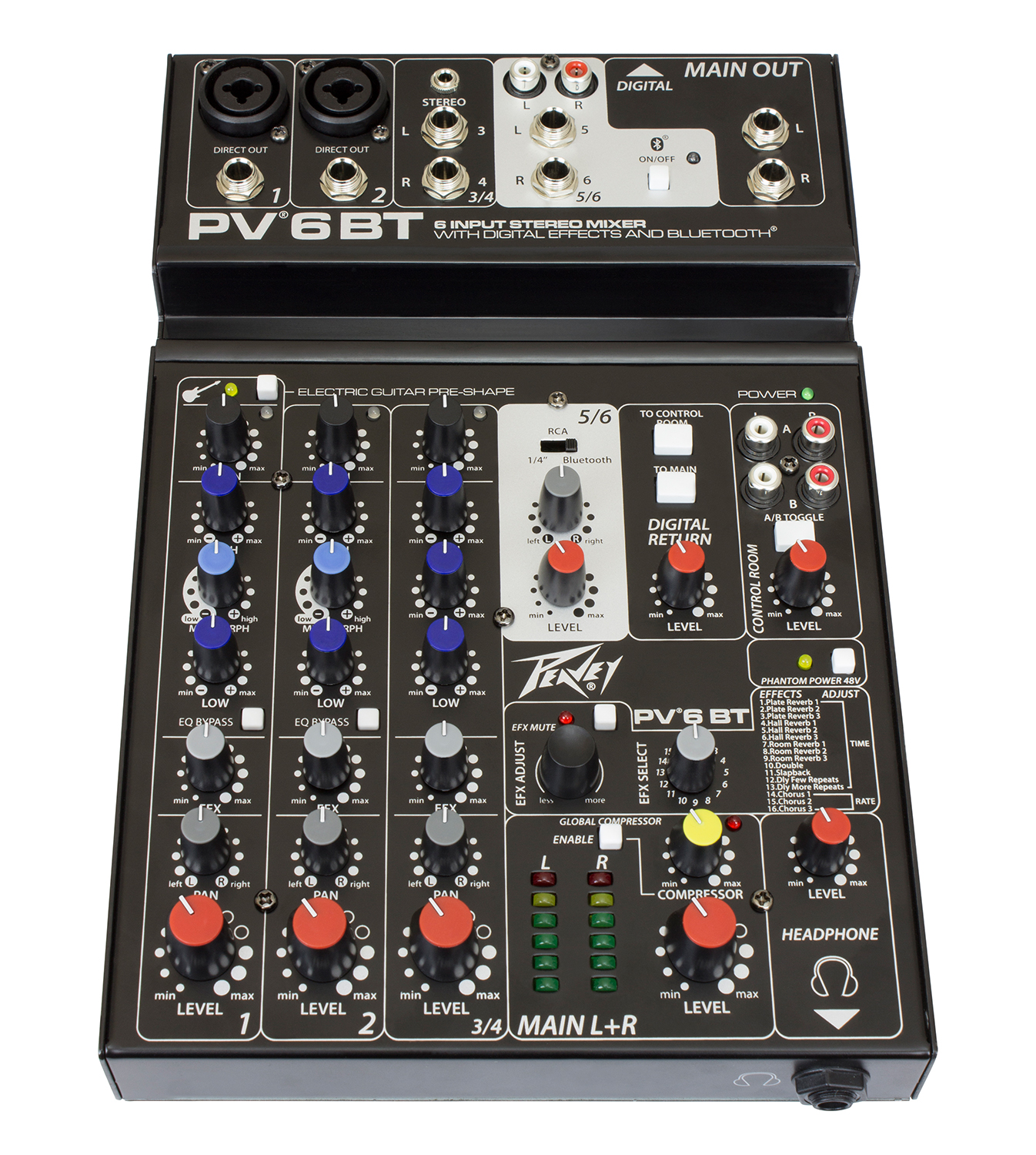 Peavey PV6 BT Mixer with Bluetooth