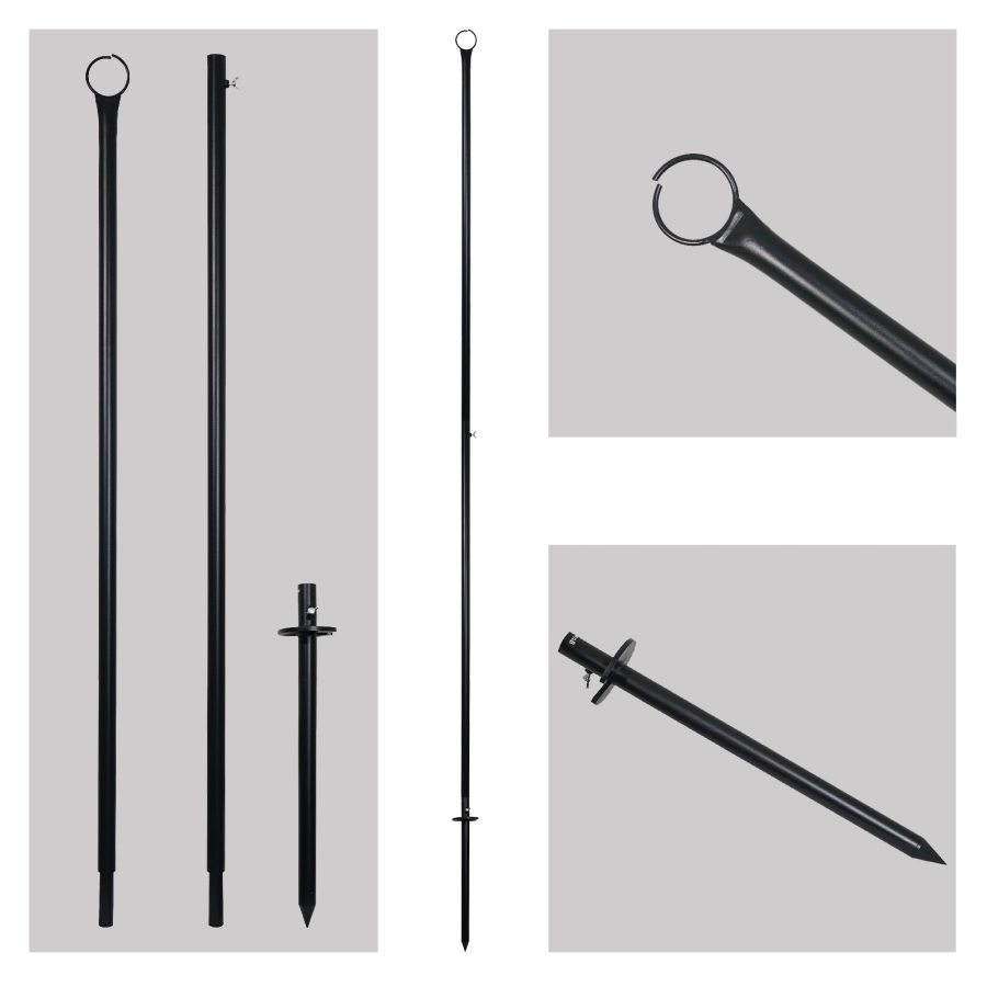 Festoon / Fairy Lighting Crook Pole 3.6m Heavy Duty