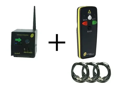 Interspace MC3-L3 MicroCue3 3 USB Cueing System (Clicker/ Slide Advancer) with 1 x 3-Button Handset inc. Laser