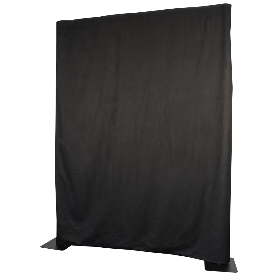 3.3m x 4m (WxH) Black Curtain with Pipe and Drape Support System